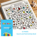 32 Pages Search and Find Activity Book | Look and Color Find Book for Kids | Educational Puzzle Book