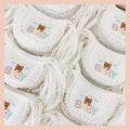 100% Cotton Pet Bib Lace Edge Bear Print Dog Bandana Saliva Towel for Small Dogs Cats Puppy Accessories
