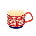 YWDL Japanese Flower Coffee Mug Set Retro Ceramic Milk Oats Mug Office Water Handgrip Cup Kitchen Party Drinkware Set 300ml