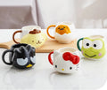 For Sanrio My Melody Mugs Cartoon Cute Creative Relief Ceramic Cup Home Milk Coffee Water Cup for Kids Girls Adult Holiday Gift