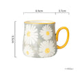1pcs ceramic mug, hand drawn style water cup, 16oz/480ml breakfast cereal coffee cup