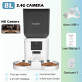 Furpipi Automatic Cat Feeder With 1080p Camera WiFi 8L Easy-clean Smartlife Tuya APP Remote Control Pet Dog Cat Kibble Dispenser