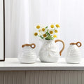 Contrast color with handle ceramic vase American country retro home desktop hydroponic flower decoration