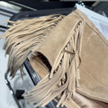 Mid Rise Street Style Shorts Summer Trendy Hot Suede Pants Women Real Suede Fringe Shorts
