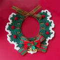 Cute Cat Bow Collar Wool Crocheted Christmas Cats Bowtie Collar Bow Tie Pet Bib for Indoor Cats Kitten and Small Dogs Puppies