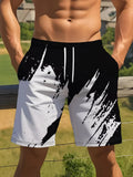 Summer Coconut Tree Pattern Swim Trunks for Men Fashion Beach Vacation 3D Printed Hawaiian Short Pants Loose Breathable Shorts