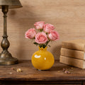 Creative Ceramic Vase Pomegranate Shaped Vase Home Office Table Decoration Crafts for Grow Plant Insert Artificial Flower Holder