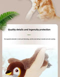 USB Rechargeable Electric Flapping Bird Cat Toy Touch Activated Squeaky Plush Toy With Catnip Interactive Play Toy For Pets
