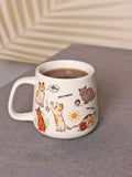 1 X 350ml Cat-Themed Ceramic Mug Coffee Cup Couples' Milk Mug the Perfect Gift for Cat Lovers