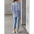 Classic Blue Striped Shirt Women 2026 Spring Streetwear Vintage Long Sleeve Blouses Female Casual Loose Single-Breasted Shirts
