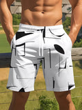 Summer Coconut Tree Pattern Swim Trunks for Men Fashion Beach Vacation 3D Printed Hawaiian Short Pants Loose Breathable Shorts