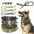 Lighter Aviation Aluminum Metal Buckle Dog Collar Adjustable Nylon Heavy Duty Tactical Training Dog Collar With Handle