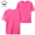 20 Colors Solid Color Summer Soft 100% Cotton Womens T-Shirts Y2K Loose Clothes Fashion Tee Tops Street Multicolor Short Sleeve