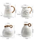 Contrast color with handle ceramic vase American country retro home desktop hydroponic flower decoration