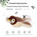 USB Rechargeable Electric Flapping Bird Cat Toy Touch Activated Squeaky Plush Toy With Catnip Interactive Play Toy For Pets