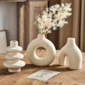Bohemian ceramic vase set, decorative vase ornaments, wedding living room, bedroom, coffee shop, dining table decoration gifts