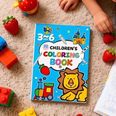 32 Pages, Fun Children's Coloring Book, Interactive Drawing Book, Graffiti Drawing Book Containing Colorful Patterns and Strokes