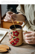 700ml Large Capacity Coffee Cup Office Water Drinkware Chinese Style Hand-painted Cups Ceramic Mug Fathers Day Gifts