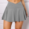 CHRLEISURE Crossover Tennis Skirt for Women Pleated Skirt with Pockets Elastic Golf Skorts Athletic Sports Shorts Activewear