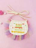 Pet Birthday Bib and Party Hat Cat Puppy Lace Saliva Towel Mini Doggy Bandana Scarf Dog Birthday Dress Up Supplies