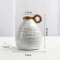Contrast color with handle ceramic vase American country retro home desktop hydroponic flower decoration