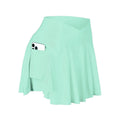 Womens Tennis Skirt with Pockets Crossover High Waisted Athletic Golf Skorts Running Workout Skirts 2 in 1 Fashion Streetwear
