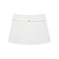 Women's Solid Color Skort with Belt Side Zipper Casual Shorts Skirts Fashionable And Stylish Women's Clothing