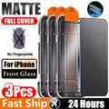 3Pcs Oleophobic Coating Dust Free Installation Screen Protector for IPhone 13 14 11 12 15 16 Pro Max 15 Plus XR 17 Matte Glass