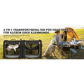 Wakytu two-in-one foldable cat center Transport box. Cat car transportation. Two cat and dog double pet transportation bags