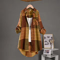 Checkered Shirt Woman Women's Buttoned Shirts Linen Blouses Woman Long Sleeve Shirts for Women Women's Vintage Blouse Elegant