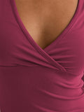 2025 Summer New Fashion Women's T-Shirt Solid-Color Slim-Fit V-Neck Short-Sleeve Top Y2k Clothing