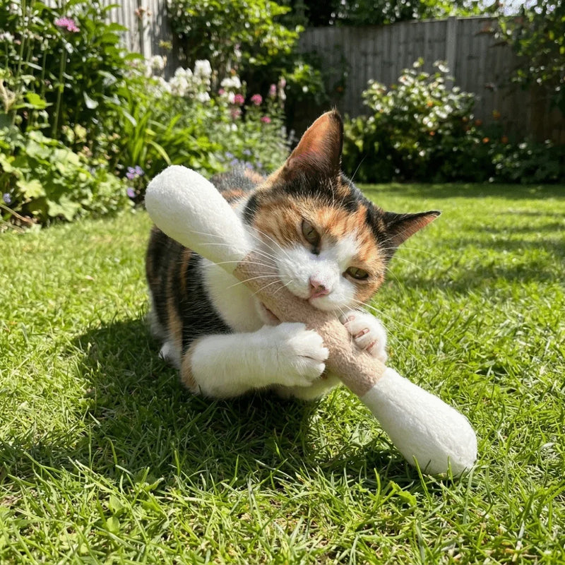 Large Size Cat Grinding Biting Stick Bite Resistant Durable Giant Cotton Swabs Cat Toys Cotton Swab Shaped Kitten Chew Sticks