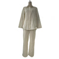 Two-piece Set Women Summer Suit Plus Size Cotton Linen Single-breasted Shirt Trousers Casual Top Wide Leg Pants Loose Outfits