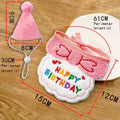 1set Cute puppy kitten birthday hat and scarf dog hat scarf pet birthday supplies cat and dog accessories