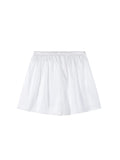 SuyaDream, Woman 100%Real Silk Shorts, 19mm, Elastic Waist, Comfortable Healthy Home Shorts, 2024 Spring Summer Pants, White