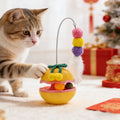 Roly-Poly Toy Tumbler Cat Toys Catnip Feather Teaser Wand Rotating Turntable Interactive Kitten Chew Toy Pet Supplies