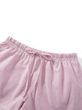Casual Striped Shorts Women y2k Clothing Drawstring Elastic Waist Loose Fit Wide Leg Bottoms 2000s Aesthetic Streetwear