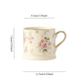 European Light Luxury Floral Mug High Value Retro Home Coffee Cup  Style Gold Afternoon Tea Ceramic Cups