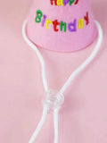 Cat Dog Birthday Bib and Party Hat Mini Doggy Cat Adjustable Bandana Scarf Pet Birthday Outfit Puppy Supplies