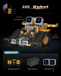 Digital display 5-in-1 transformable robot model assembly, remote control robot building blocks toy, children's toy gift