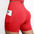 Yoga Shorts with Pockets High Waist Butt Lifting Cyclings Tights Outdoor Workout Jogging Shorts Sportswear Gym Running Short