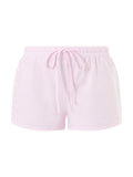 Casual Striped Shorts Women y2k Clothing Drawstring Elastic Waist Loose Fit Wide Leg Bottoms 2000s Aesthetic Streetwear