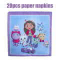Gabby Dollhouse Birthday Party Supplies Plates Cups Tablecloth Napkins Gabby Cat Birthday Decoration Supply Kit Kids Party Favor