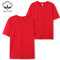 20 Colors Solid Color Summer Soft 100% Cotton Womens T-Shirts Y2K Loose Clothes Fashion Tee Tops Street Multicolor Short Sleeve