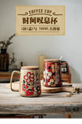700ml Large Capacity Coffee Cup Office Water Drinkware Chinese Style Hand-painted Cups Ceramic Mug Fathers Day Gifts