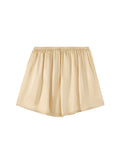 SuyaDream, Woman 100%Real Silk Shorts, 19mm, Elastic Waist, Comfortable Healthy Home Shorts, 2024 Spring Summer Pants, White