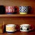 YWDL Japanese Flower Coffee Mug Set Retro Ceramic Milk Oats Mug Office Water Handgrip Cup Kitchen Party Drinkware Set 300ml