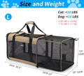 Airline Approved Expandable Pet Carrier for Small Cats, Collapsible Travel Bag with 600D Oxford, Safety Lock Zipper,S
