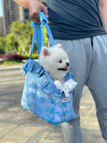 Puppy Dog Cat Bag Portable Pet Carrier Bag Breathable One-shoulder Bag Handbag Summer Travel Dog Outdoor Transport Basket Poodle