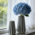 Minimalist Style Black And White Checkered Ceramic Flower Vase, Decorative Plant Pot For Home Bedroom, Living Room, Dining Table